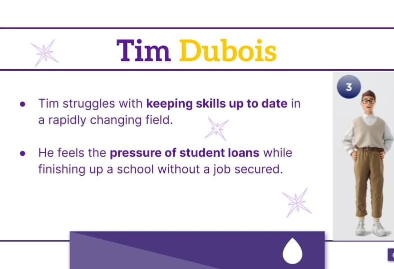 Given persona: Tim Dubois