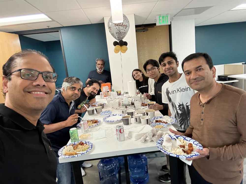 Birthday lunch with the Ciroos team in the office